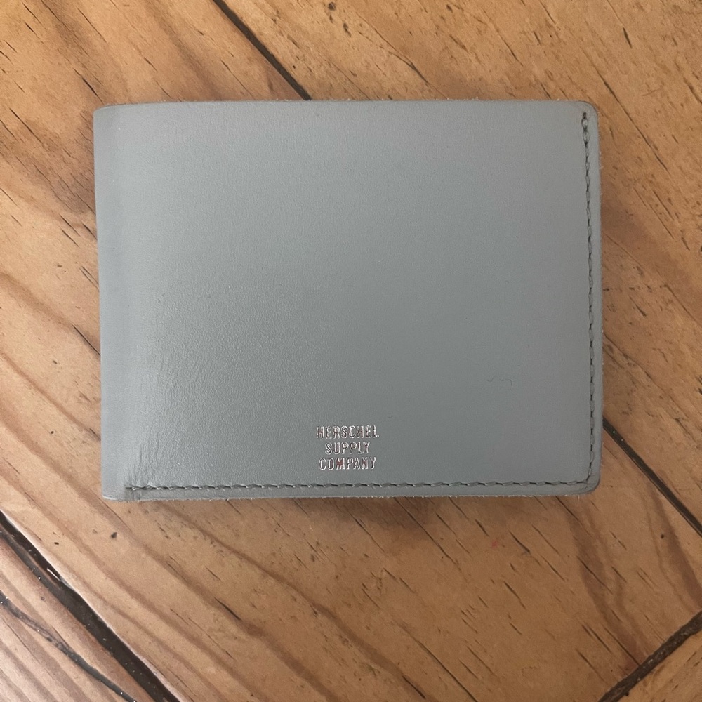 Gray Suede Herschel Wallet